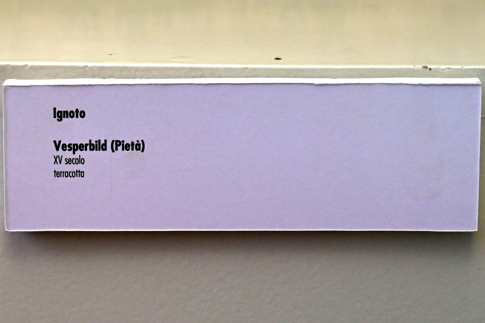 Pietà, Gubbio, Pinacoteca Comunale im Palazzo dei Consoli, Obergeschoss Saal 3, 15. Jhd., Bild 2/2