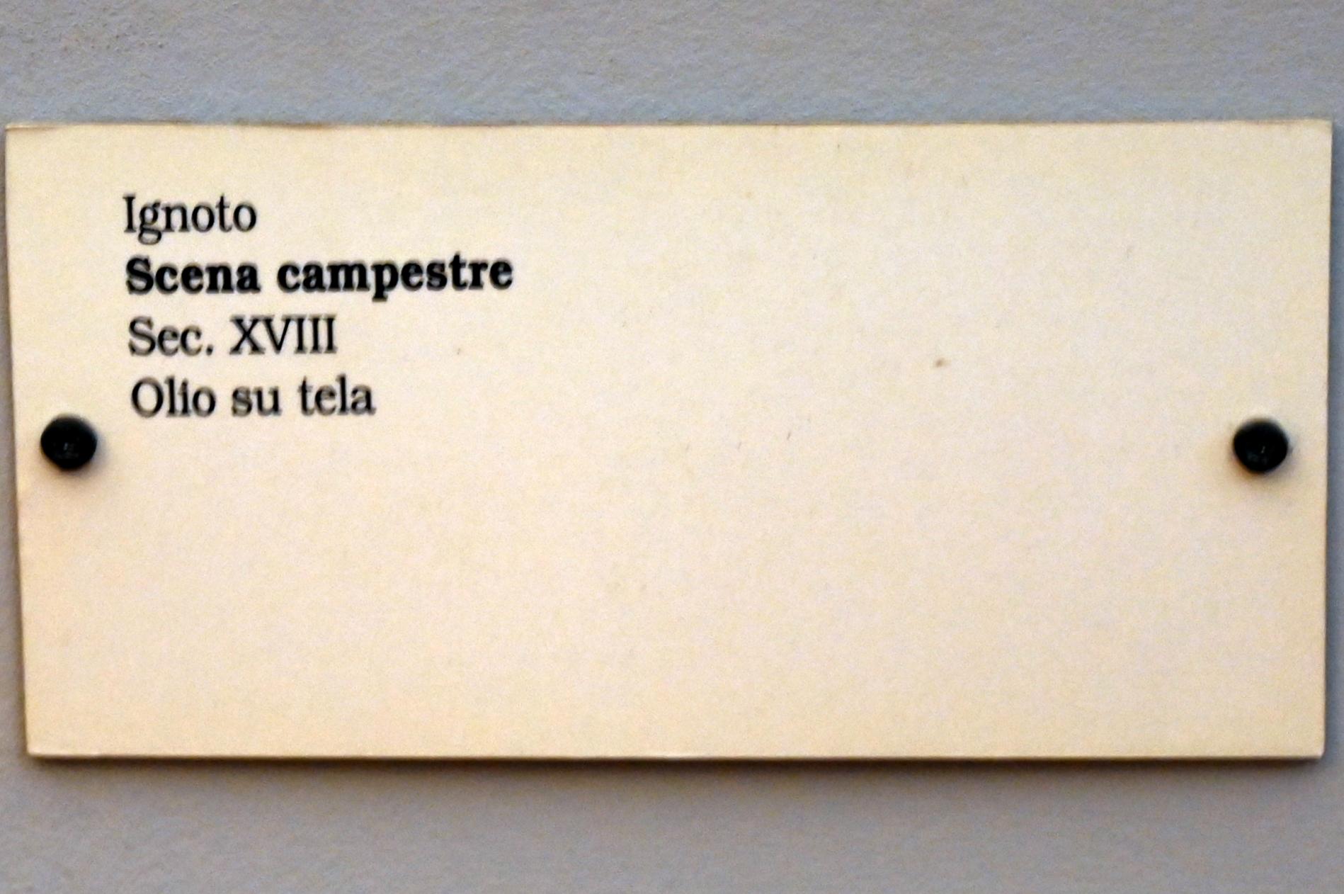 Ländliche Szene, Gubbio, Pinacoteca Comunale im Palazzo dei Consoli, Obergeschoss Saal 5, 18. Jhd., Bild 2/2