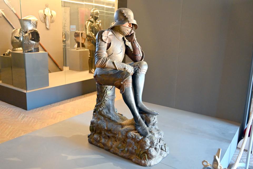 Hans Klocker (1488–1495), Schlafender Krieger, Gubbio, Pinacoteca Comunale im Palazzo dei Consoli, Erdgeschoss Saal 1, um 1490, Bild 2/3