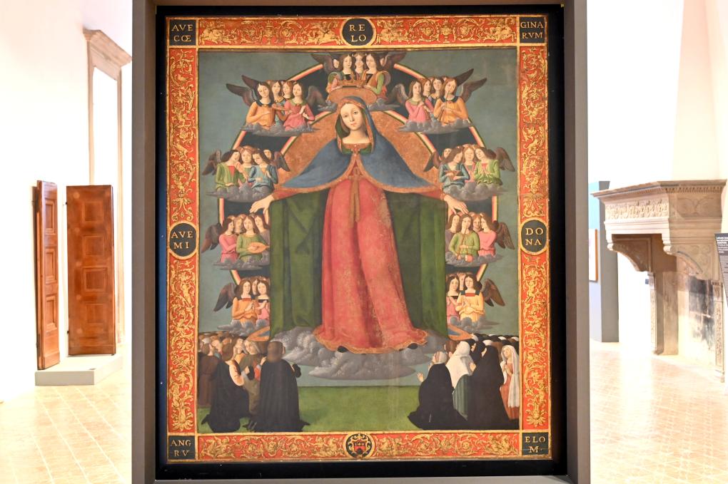 Sinibaldo Ibi (1462–1507), Maria der Barmherzigkeit, Gubbio, Museum im Palazzo Ducale, Saal 1, nach 1503, Bild 1/2