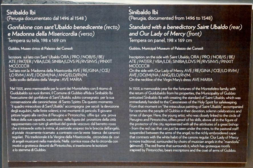 Sinibaldo Ibi (1462–1507), Maria der Barmherzigkeit, Gubbio, Museum im Palazzo Ducale, Saal 1, nach 1503, Bild 2/2