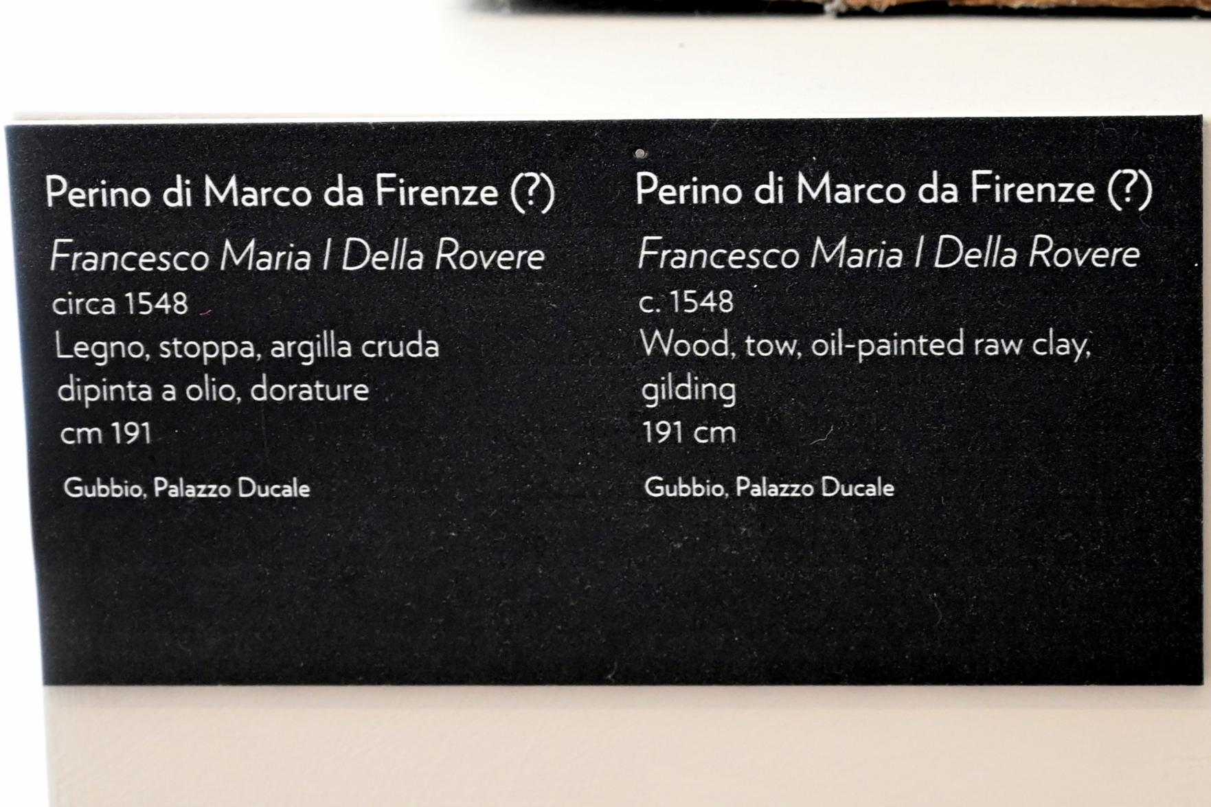 Francesco Maria I. della Rovere, Gubbio, Museum im Palazzo Ducale, Saal 2, um 1548, Bild 2/3