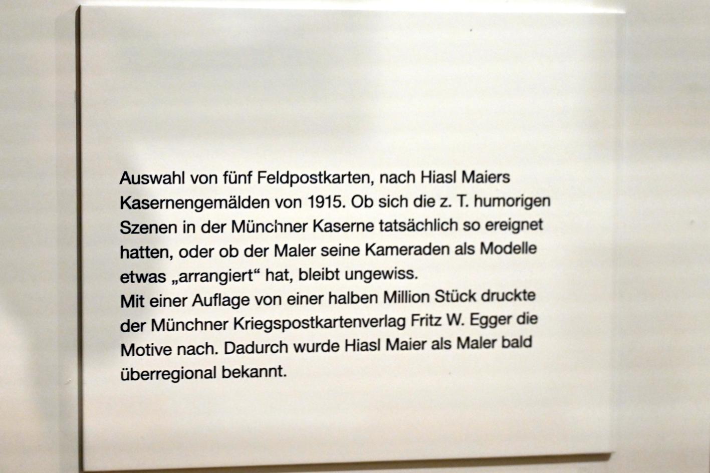 Hiasl Maier-Erding (Matthias Maier) (1915–1932), Brief an seine .. Schwester, Erding, Museum Erding, Erdinger Künstler, 1915, Bild 2/2
