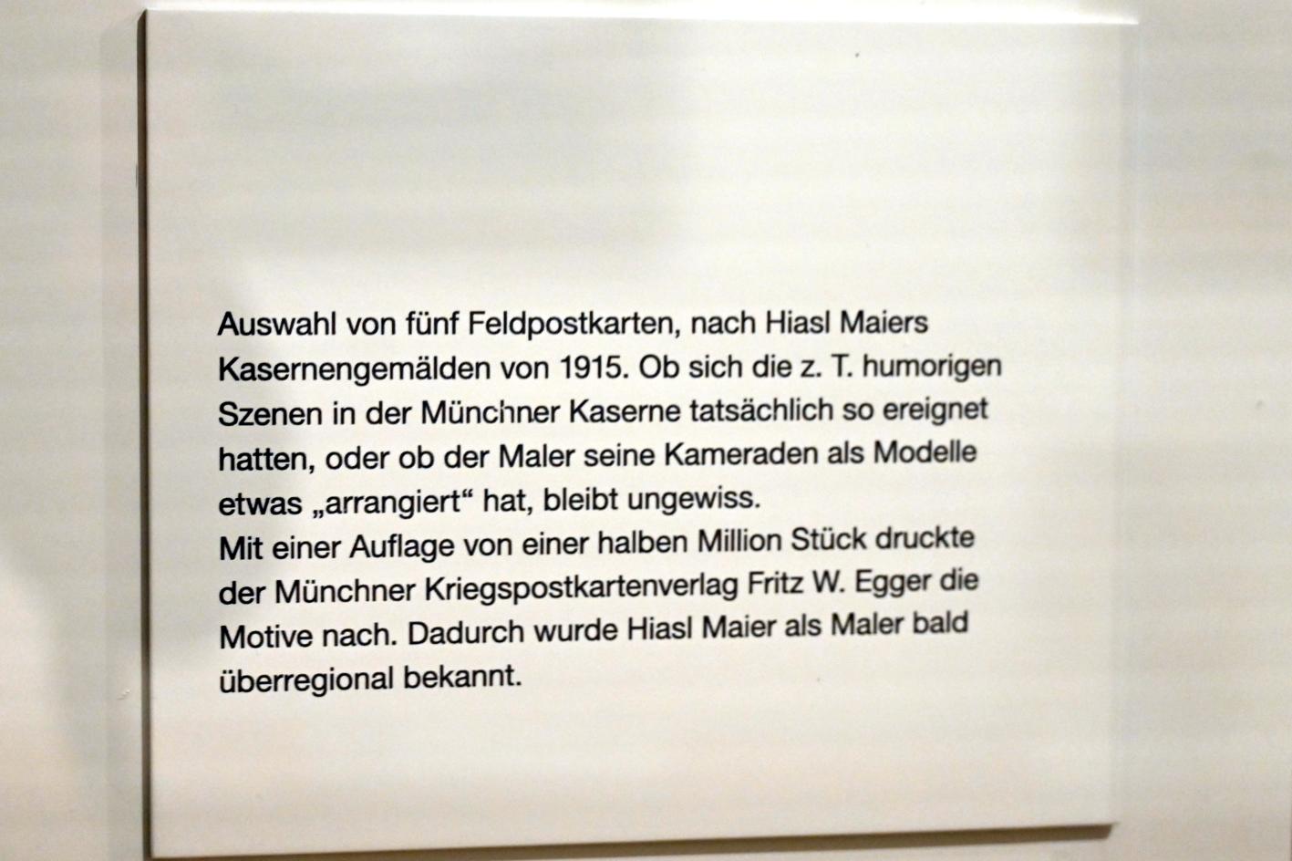 Hiasl Maier-Erding (Matthias Maier) (1915–1932), Der Generalstab, Erding, Museum Erding, Erdinger Künstler, 1915, Bild 2/2