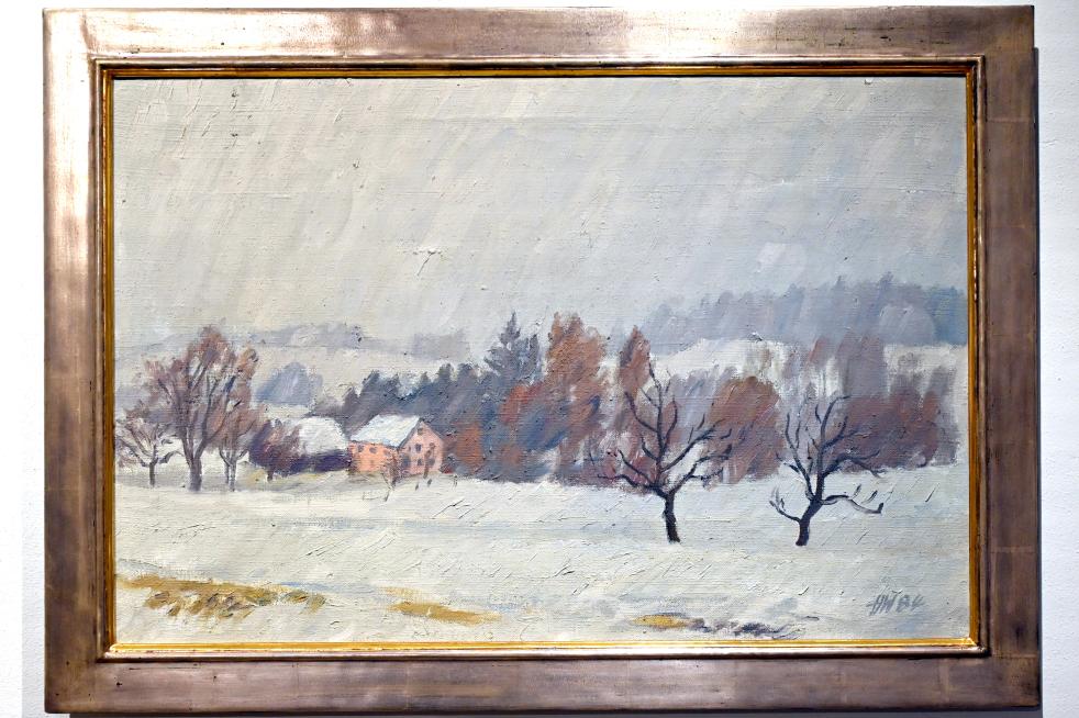 Hermann Winter (1982–1984), Landschaft östlich von Dorfen, Erding, Museum Erding, Erdinger Künstler, 1984