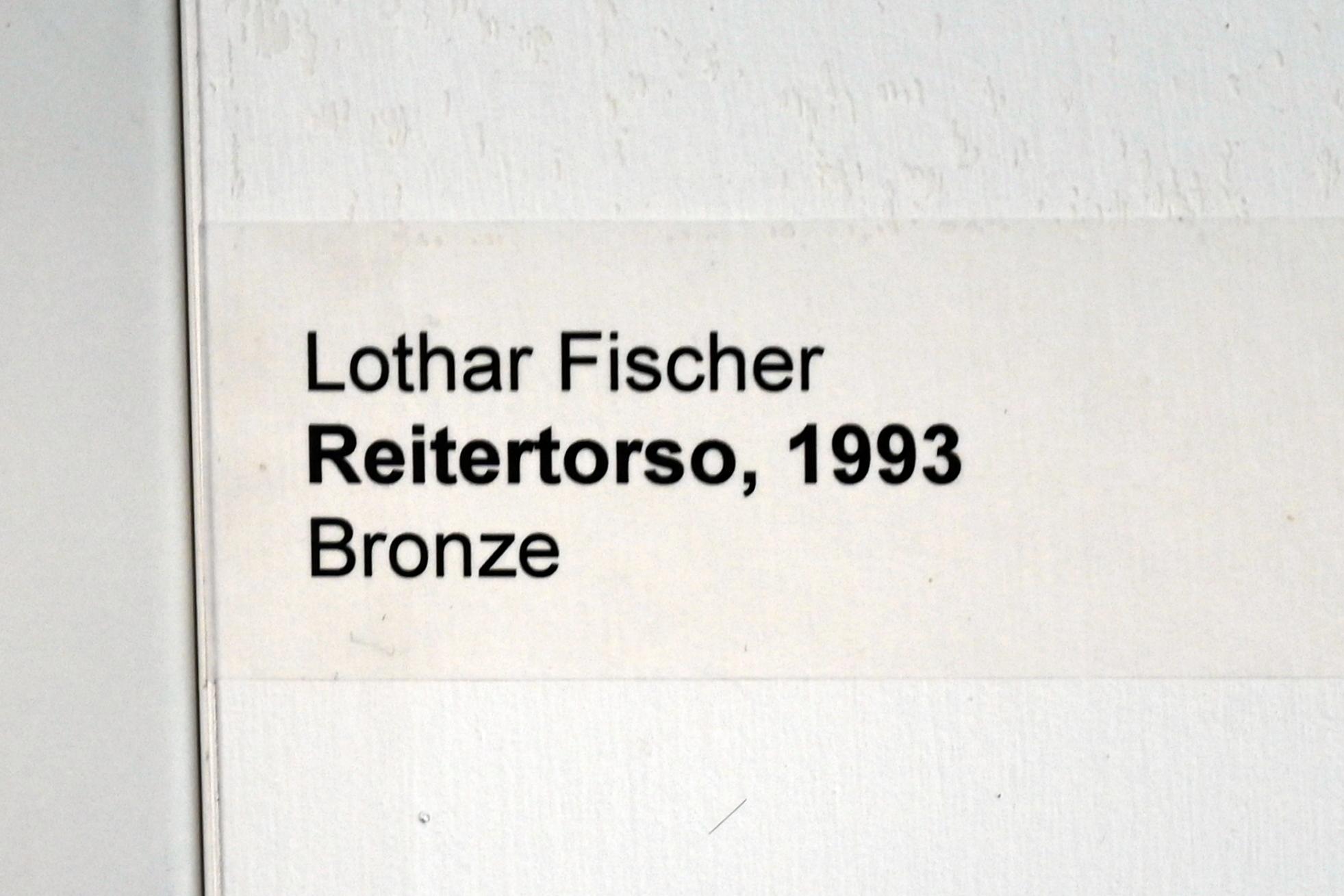 Lothar Fischer (1959–2004), Reitertorso, Neumarkt in der Oberpfalz, Museum Lothar Fischer, Obergeschoß Raum 5, 1993, Bild 4/4