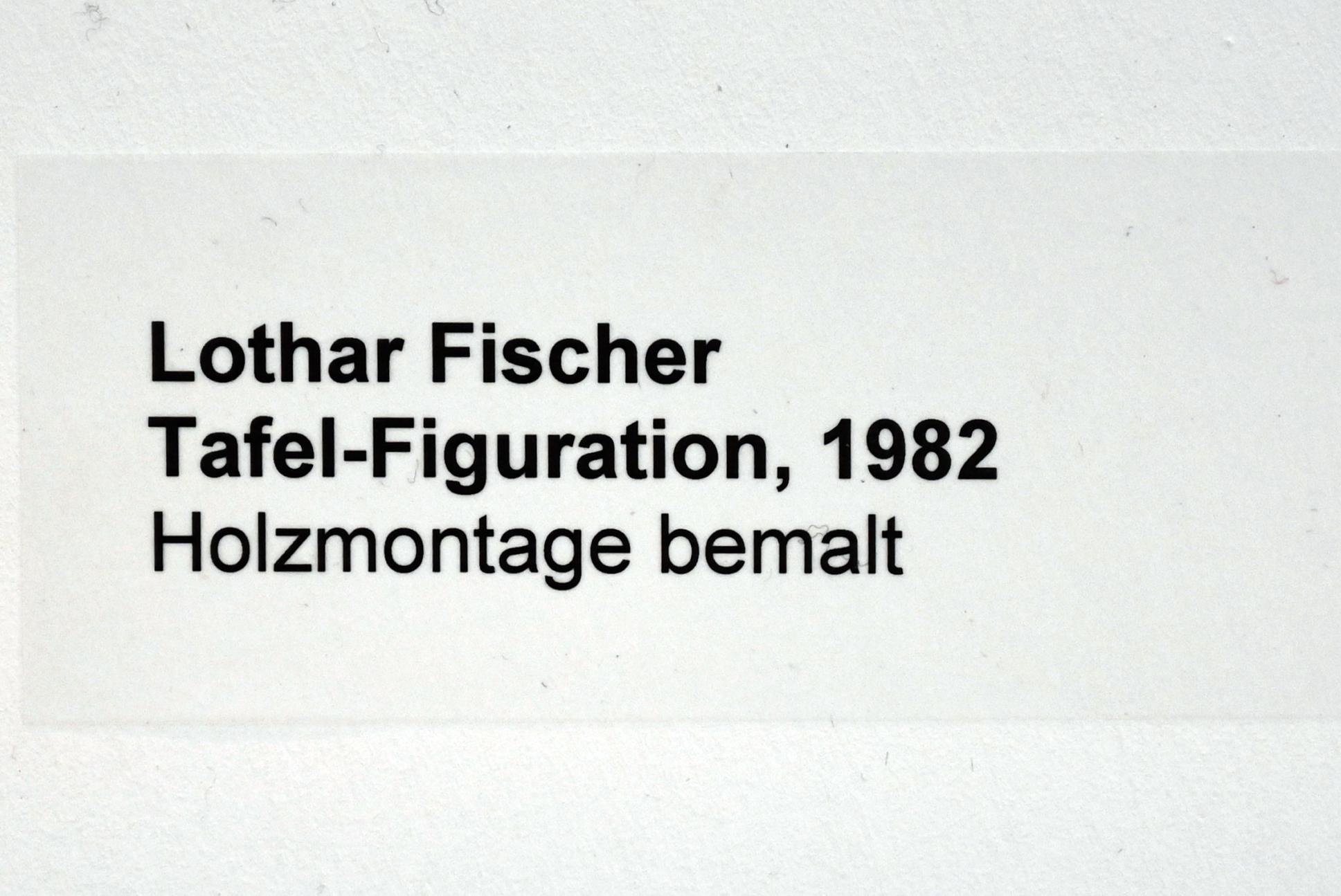 Lothar Fischer (1959–2004), Tafel-Figuration, Neumarkt in der Oberpfalz, Museum Lothar Fischer, Obergeschoß Raum 4, 1982, Bild 3/3
