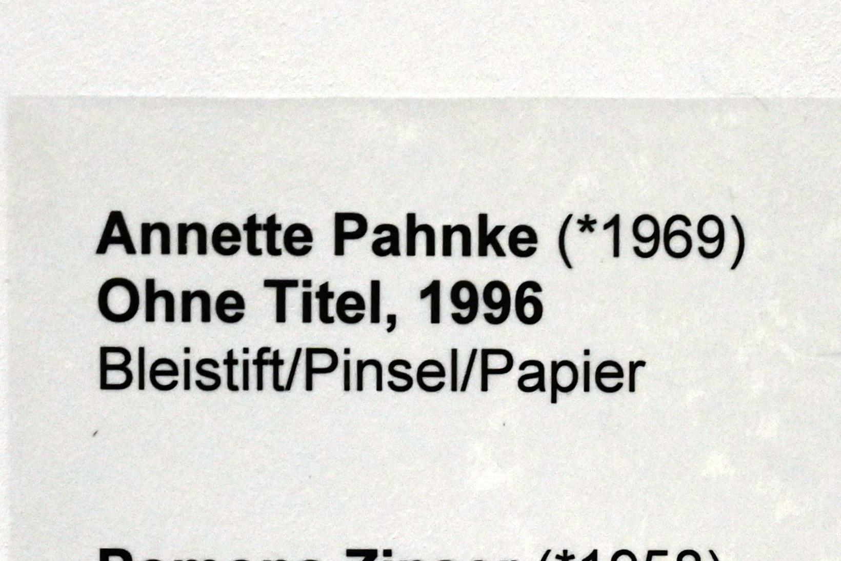 Annette Pahnke (1996), Ohne Titel, Neumarkt in der Oberpfalz, Museum Lothar Fischer, Obergeschoß Raum 8, 1996, Bild 2/2
