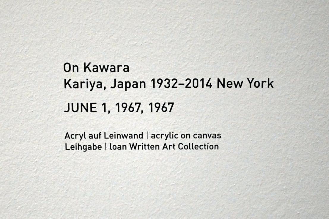 On Kawara (1966–2000), JUNE 1, 1967, München, Pinakothek der Moderne, Saal 31 2022, 1967, Bild 2/2