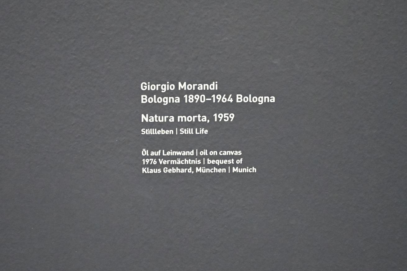 Giorgio Morandi (1935–1959), Stillleben, München, Pinakothek der Moderne, Saal 30 2022, 1959, Bild 2/2