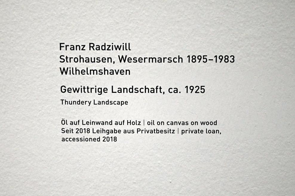 Franz Radziwill (1920–1938), Gewittrige Landschaft, München, Pinakothek der Moderne, Saal 8 2022, um 1925, Bild 2/2