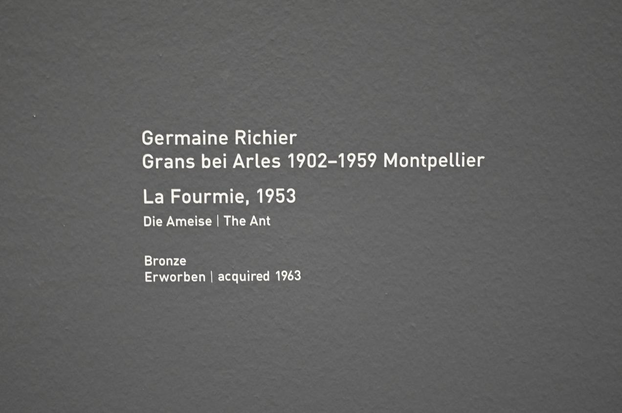 Germaine Richier (1930–1959), Die Ameise (La Fourmie), München, Pinakothek der Moderne, Saal 7 2022, 1953, Bild 7/7
