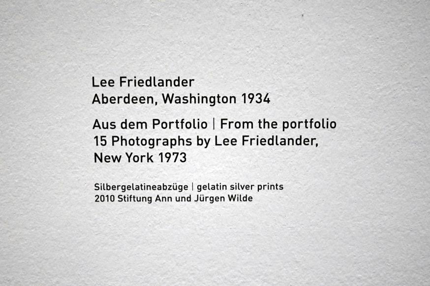 Lee Friedlander (1966–1972), Street scene - man, pole, etc. - Chicago, München, Pinakothek der Moderne, Saal 5 2022, 1972, Bild 3/3
