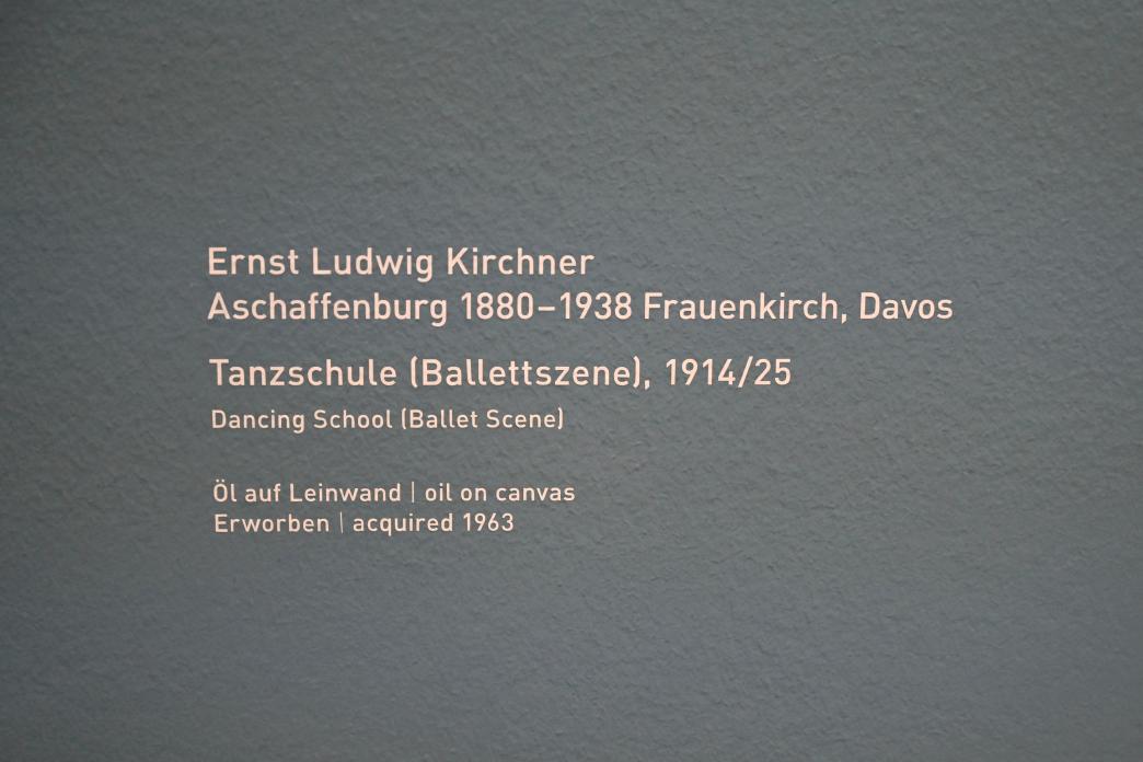 Ernst Ludwig Kirchner (1904–1933), Tanzschule (Ballettszene), München, Pinakothek der Moderne, Saal 11 2022, 1914, Bild 2/2
