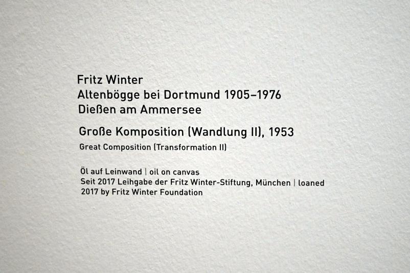 Fritz Winter (1932–1965), Große Komposition (Wandlung II), München, Pinakothek der Moderne, Saal 15 2022, 1953, Bild 2/2