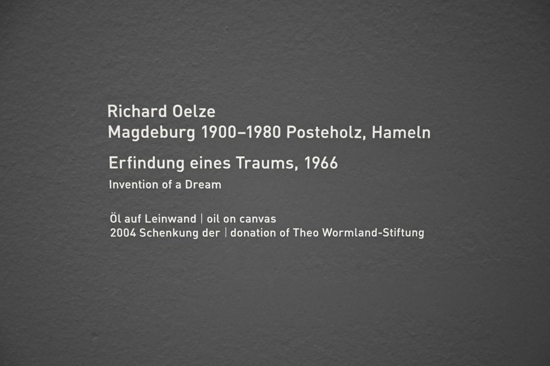 Richard Oelze (1934–1966), Erfindung eines Traums, München, Pinakothek der Moderne, Saal 16 2022, 1966, Bild 2/2