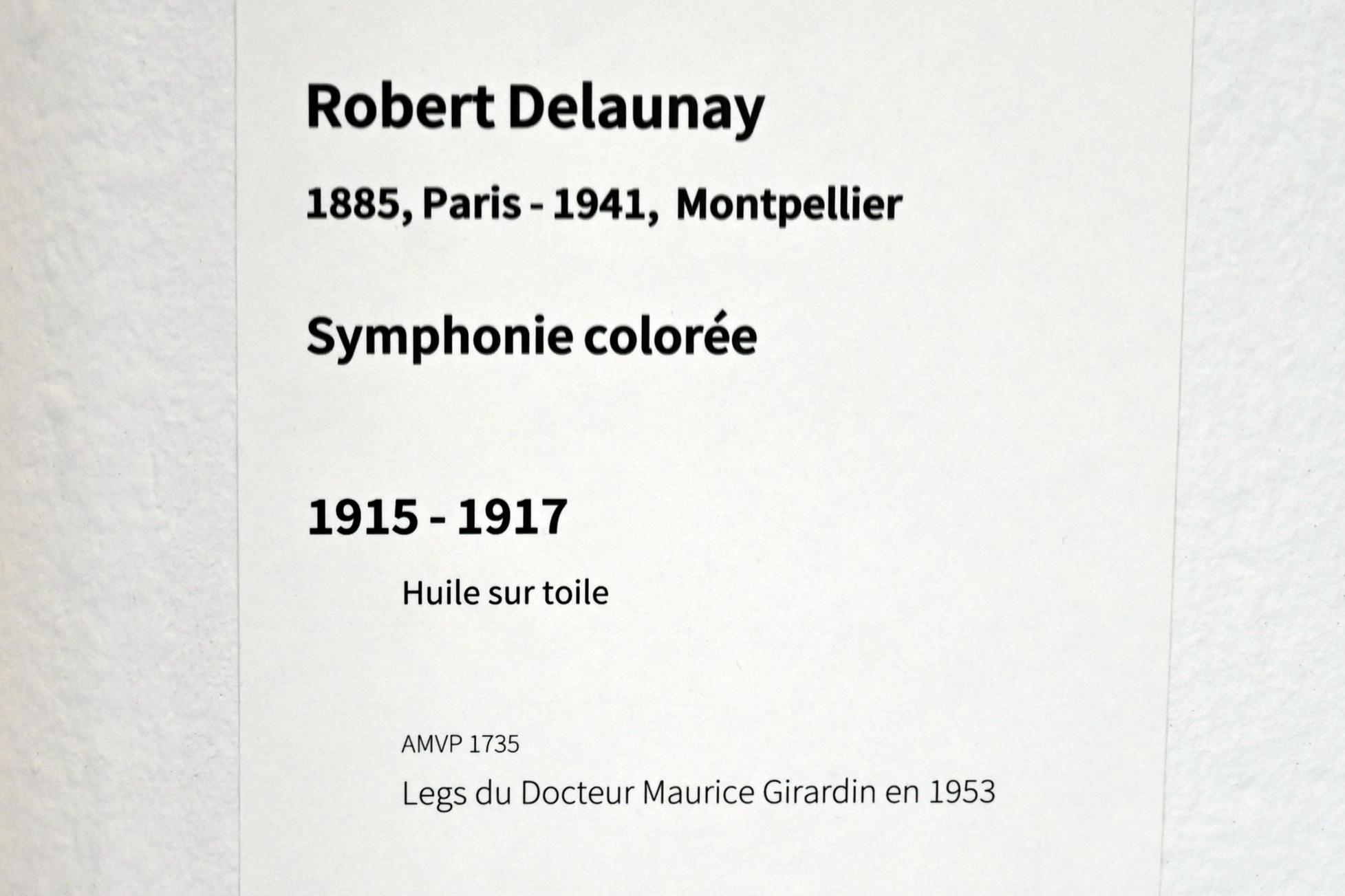 Robert Delaunay (1906–1938), Farbige Sinfonie, Paris, Musée d’art moderne de la Ville de Paris, Saal 1, 1915–1917, Bild 2/2