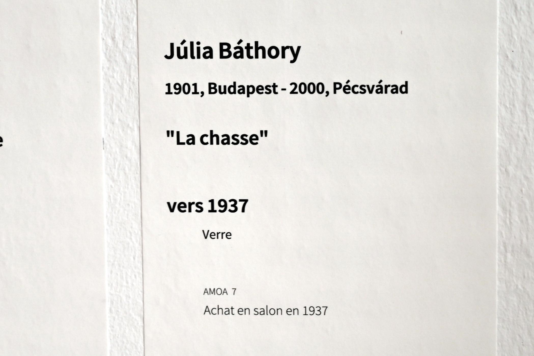 Júlia Báthory (1937), Verfolgungsjagd, Paris, Musée d’art moderne de la Ville de Paris, Saal 2, um 1937, Bild 2/2