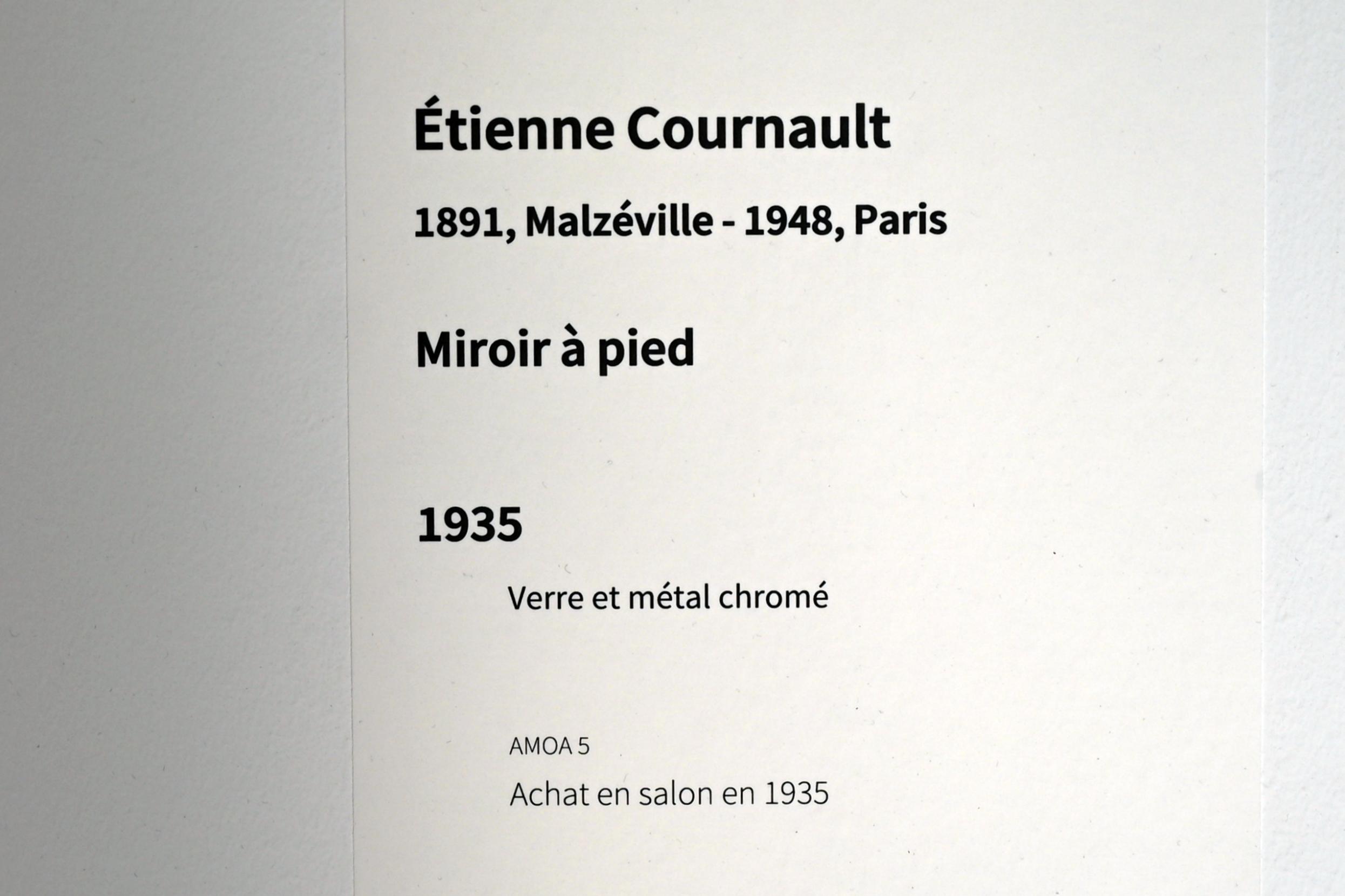 Étienne Cournault (1929–1935), Standspiegel, Paris, Musée d’art moderne de la Ville de Paris, Saal 2, 1935, Bild 2/2
