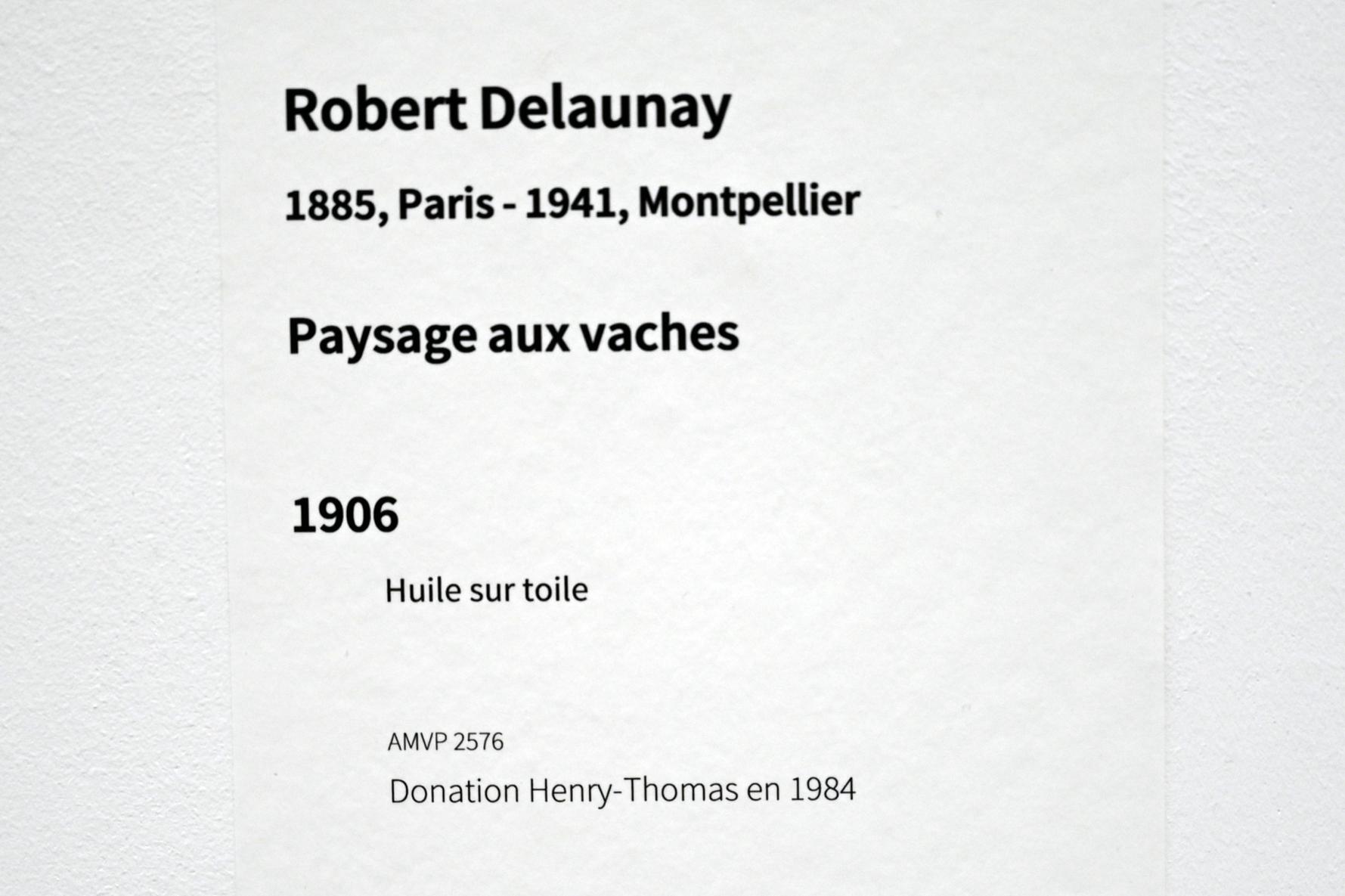 Robert Delaunay (1906–1938), Landschaft mit Kühen, Paris, Musée d’art moderne de la Ville de Paris, Saal 5, 1906, Bild 2/2