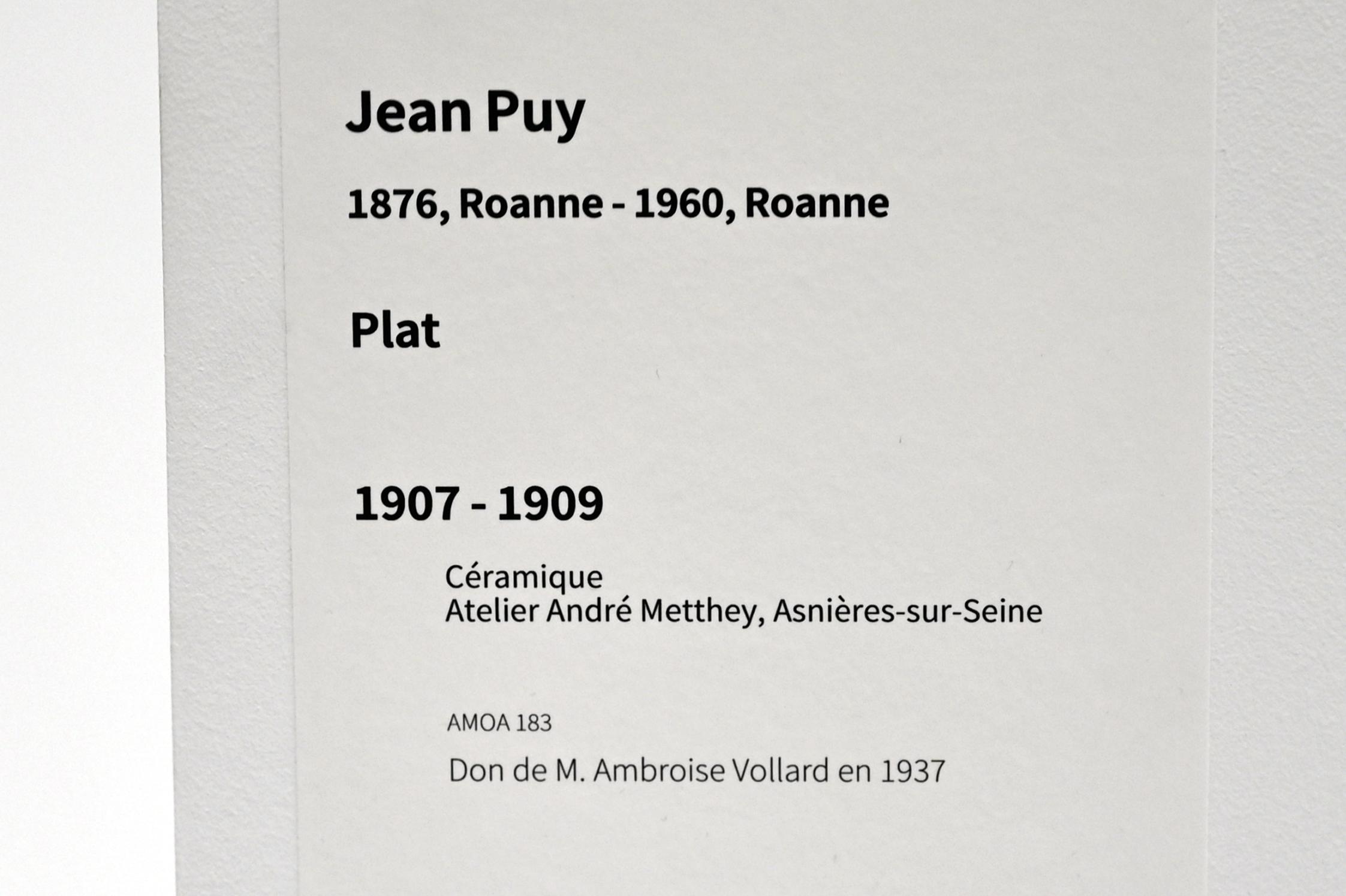 Jean Puy (1908), Schale, Paris, Musée d’art moderne de la Ville de Paris, Saal 5, 1907–1909, Bild 2/2
