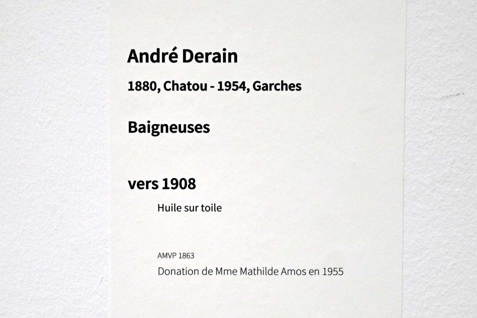 André Derain (1904–1944), Badende, Paris, Musée d’art moderne de la Ville de Paris, Saal 5, um 1908, Bild 2/2