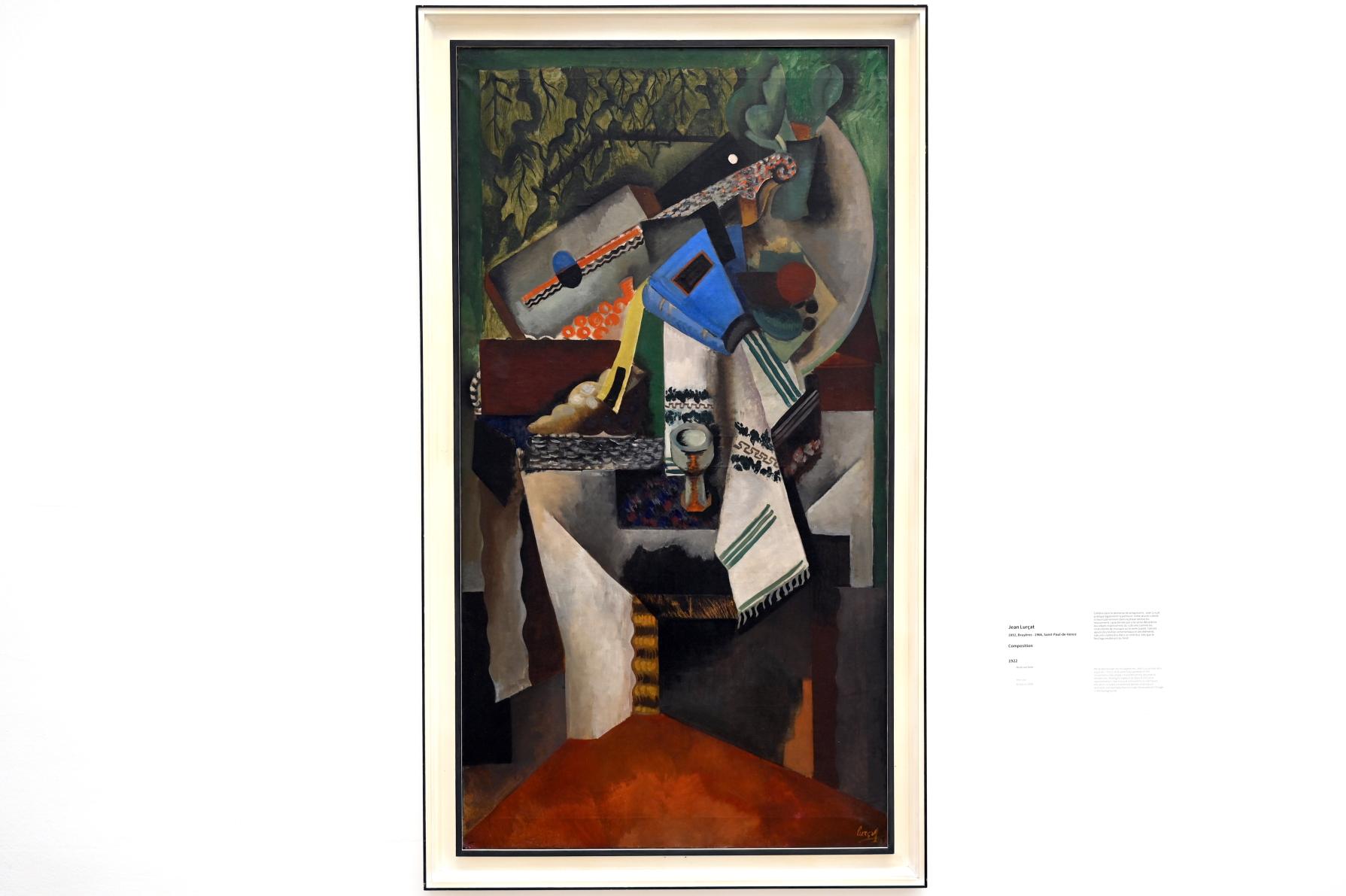 Jean Lurçat (1919–1922), Komposition, Paris, Musée d’art moderne de la Ville de Paris, Saal 6, 1922
