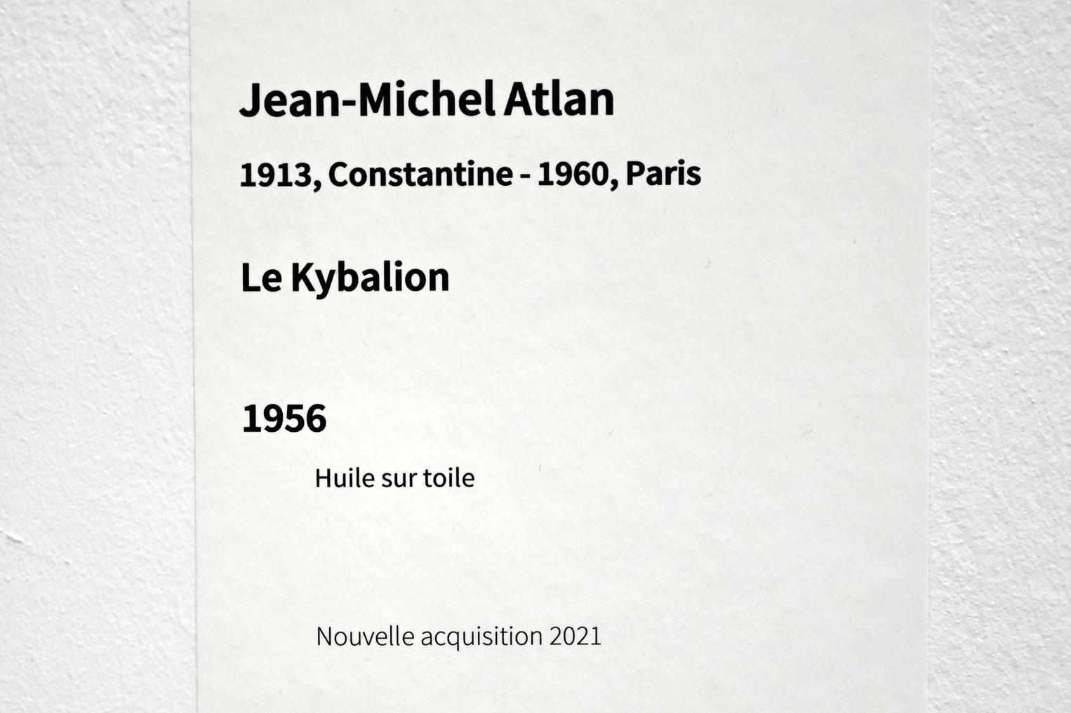 Jean-Michel Atlan (1946–1956), Das Kybalion, Paris, Musée d’art moderne de la Ville de Paris, Saal 7, 1956, Bild 2/2