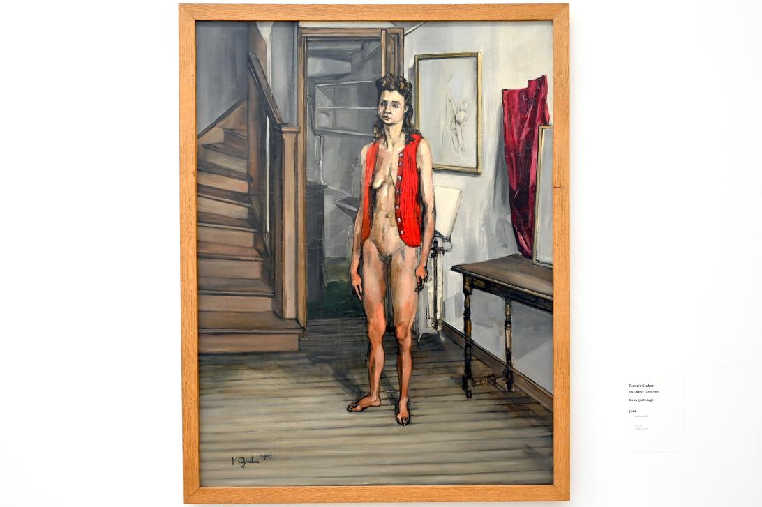 Francis Gruber (1932–1946), Akt mit roter Weste, Paris, Musée d’art moderne de la Ville de Paris, Saal 7, 1944
