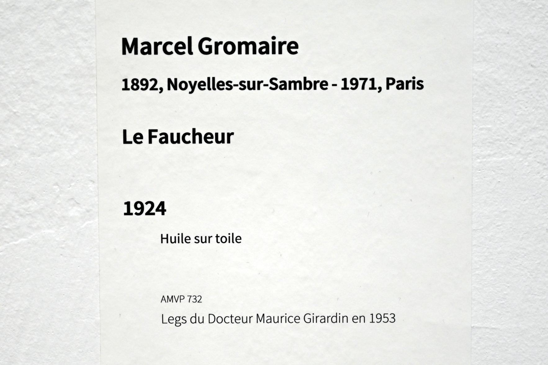 Marcel Gromaire (1924–1925), Schnitter, Paris, Musée d’art moderne de la Ville de Paris, Saal 8, 1924, Bild 2/2