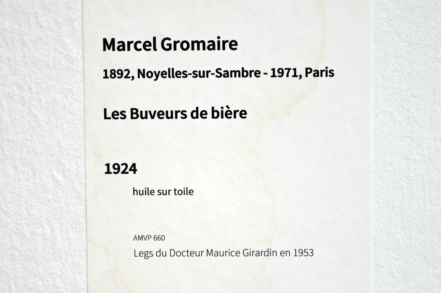 Marcel Gromaire (1924–1925), Biertrinker, Paris, Musée d’art moderne de la Ville de Paris, Saal 8, 1924, Bild 2/2