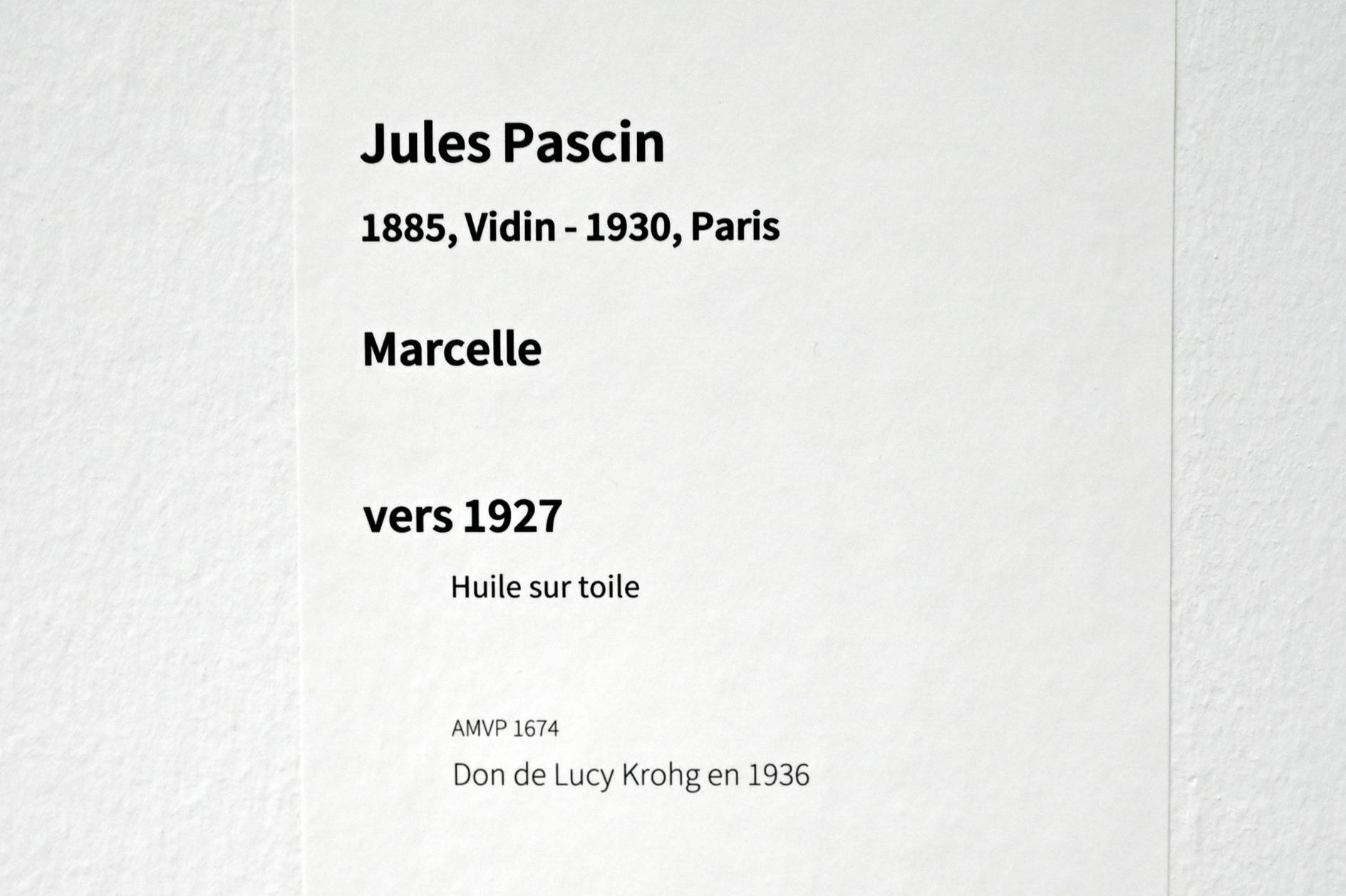 Jules Pascin (1923–1927), Marcelle, Paris, Musée d’art moderne de la Ville de Paris, Saal 8, um 1927, Bild 2/2