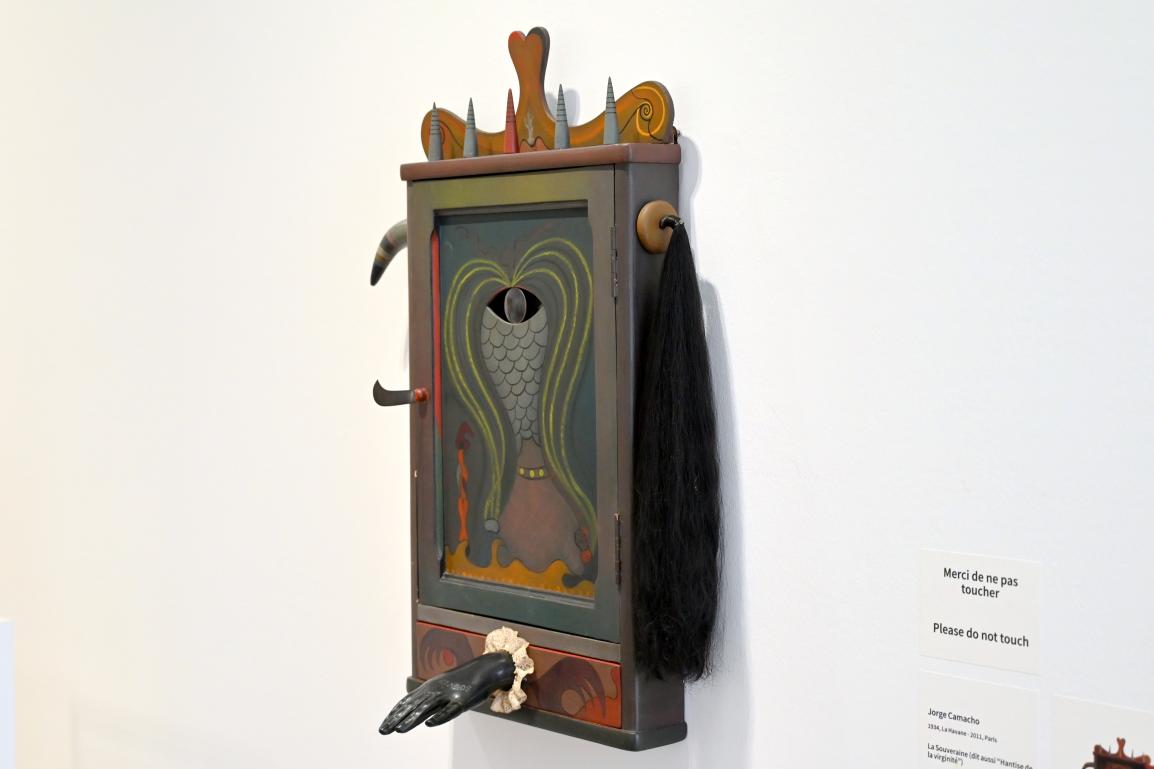 Jorge Camacho (1965), Der Souverän ("Besessenheit von Jungfräulichkeit"), Paris, Musée d’art moderne de la Ville de Paris, Saal 10, 1965, Bild 2/3