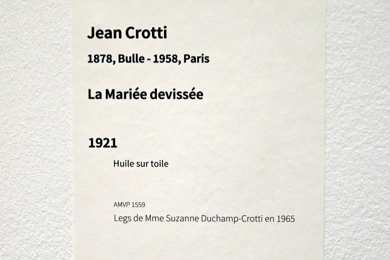 Jean Crotti (1916–1921), Die aufgedrehte Braut, Paris, Musée d’art moderne de la Ville de Paris, Saal 10, 1921, Bild 2/2