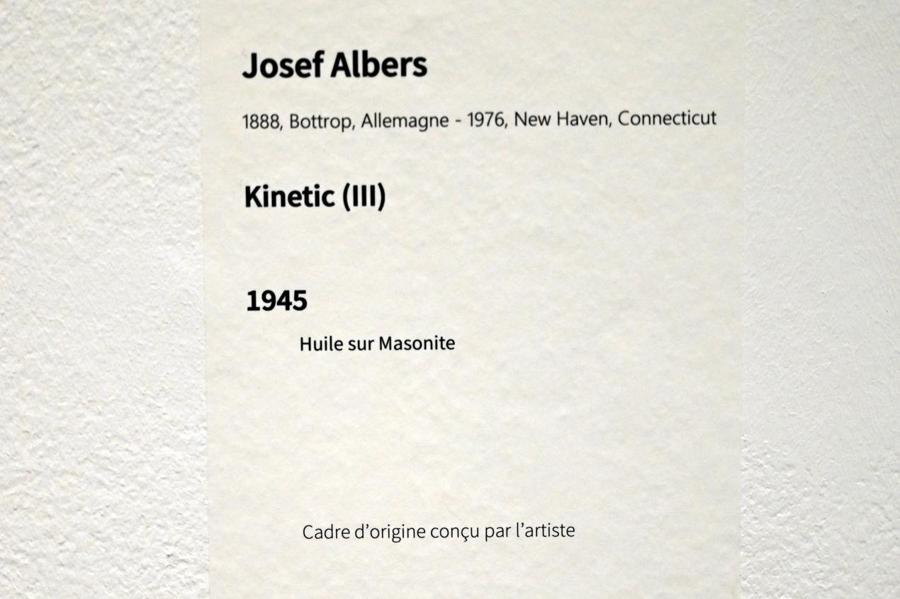 Josef Albers (1927–1967), Kinetik (III), Paris, Musée d’art moderne de la Ville de Paris, Saal 12, 1945, Bild 2/2