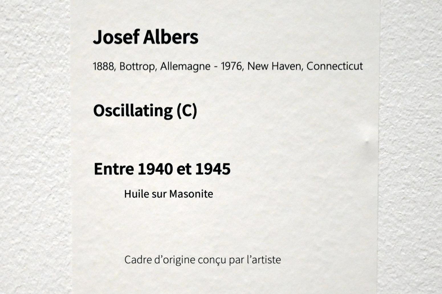 Josef Albers (1927–1967), Schwingung (C), Paris, Musée d’art moderne de la Ville de Paris, Saal 12, 1940–1945, Bild 2/2