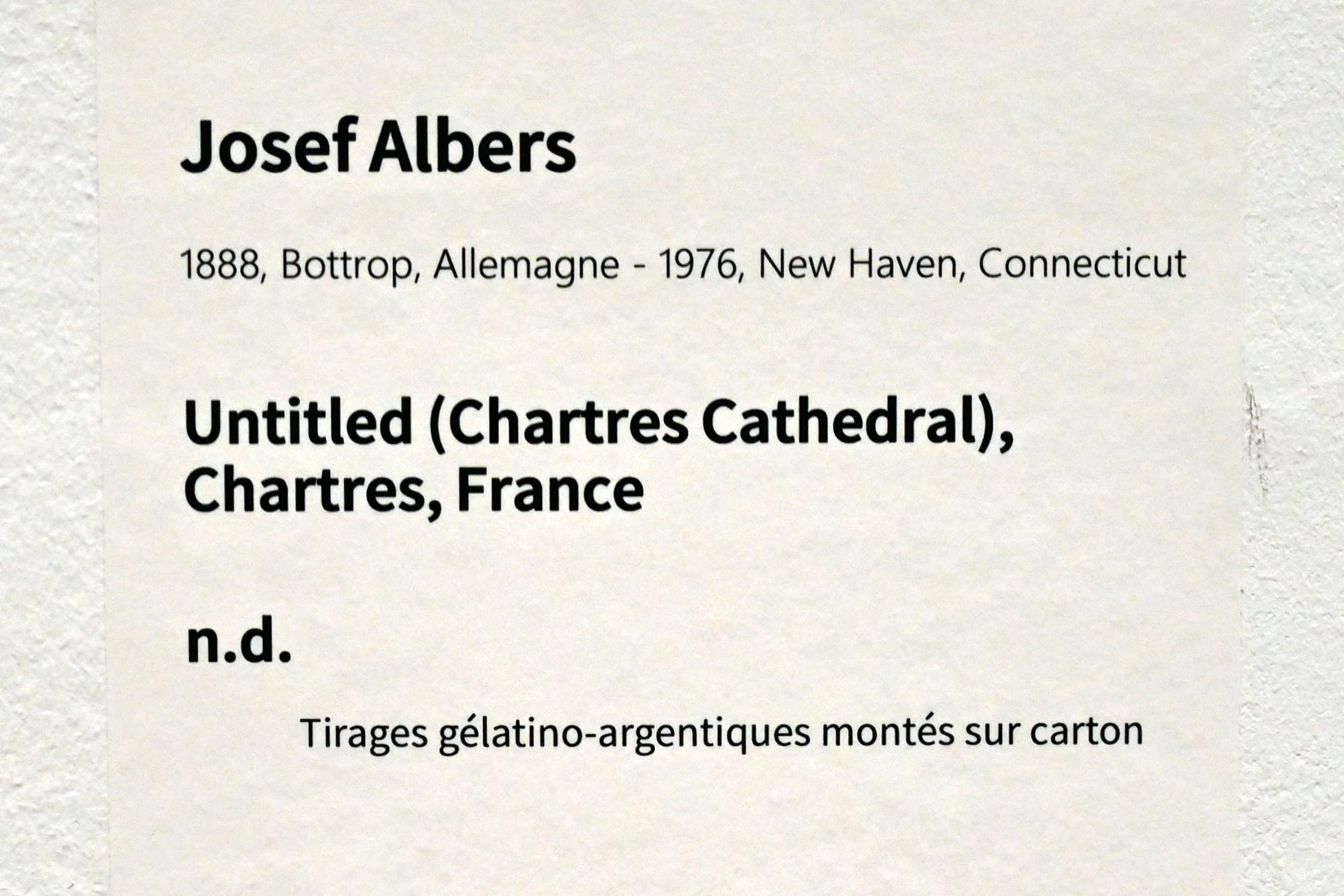 Josef Albers (1927–1967), Ohne Titel (Kathedrale von Chartres), Chartres, Frankreich, Paris, Musée d’art moderne de la Ville de Paris, Saal 12, Undatiert, Bild 2/2