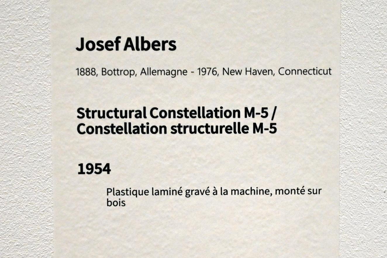 Josef Albers (1927–1967), Strukturale Konstellation M-5, Paris, Musée d’art moderne de la Ville de Paris, Saal 13, 1954, Bild 2/2