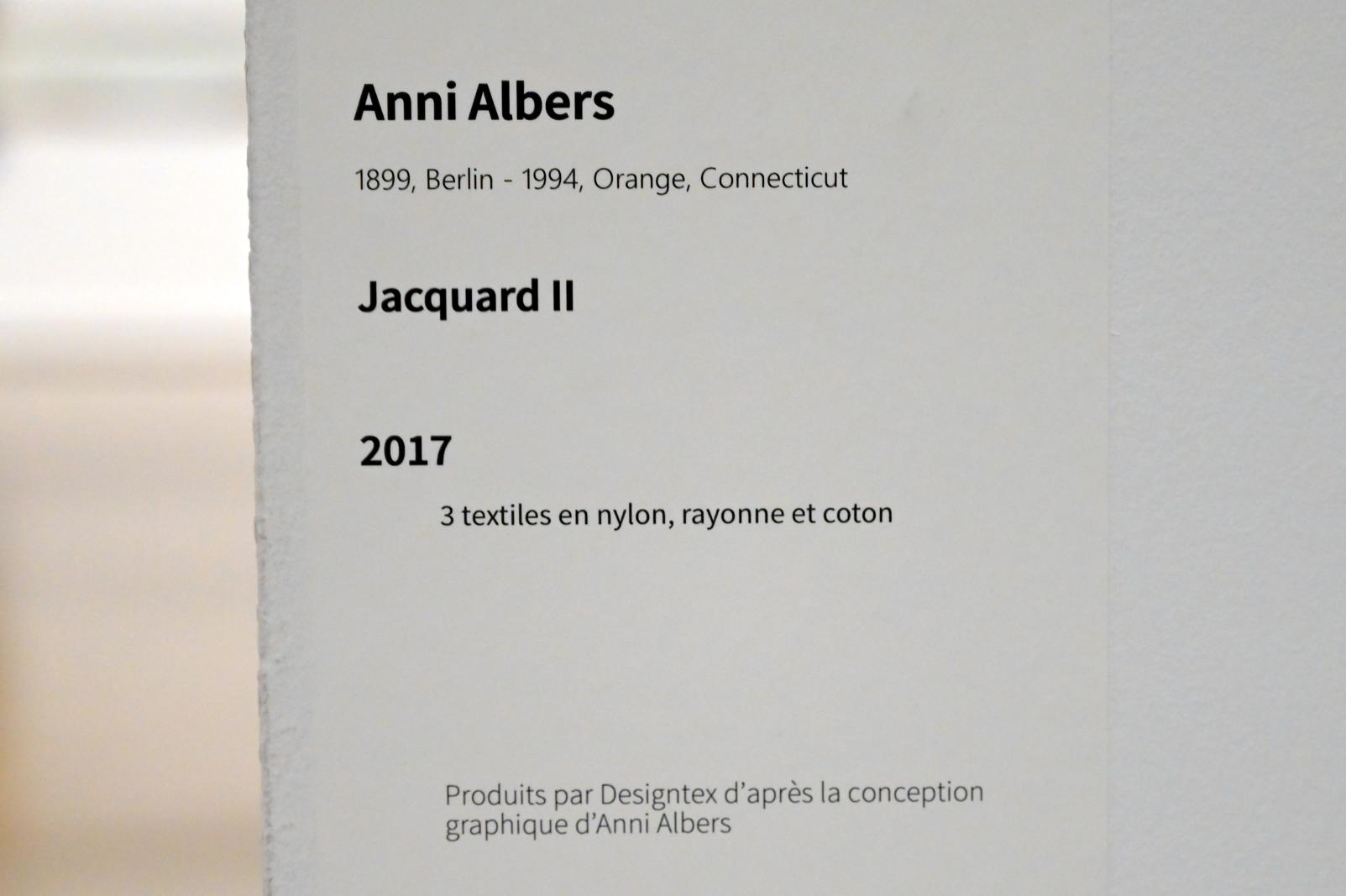 Anni Albers (1925–1984), Jacquard II, Paris, Musée d’art moderne de la Ville de Paris, Saal 13, Undatiert, Bild 2/2