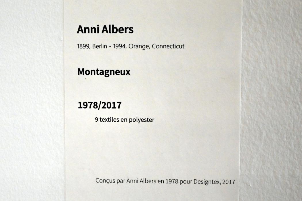 Anni Albers (1925–1984), Gebirgslandschaft, Paris, Musée d’art moderne de la Ville de Paris, Saal 13, 1978, Bild 2/2