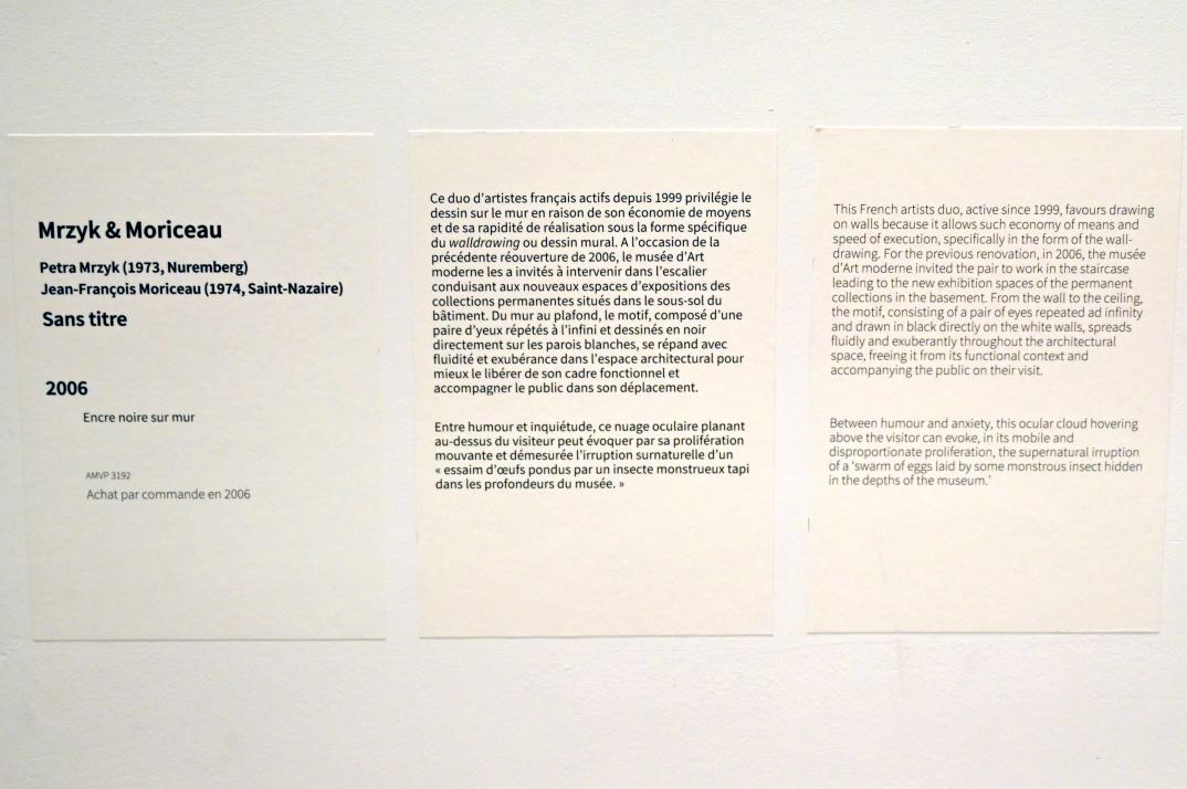 Jean-Francois Moriceau und Petra Mrzyk (2006), Ohne Titel, Paris, Musée d’art moderne de la Ville de Paris, Treppenhaus, 2006, Bild 6/6
