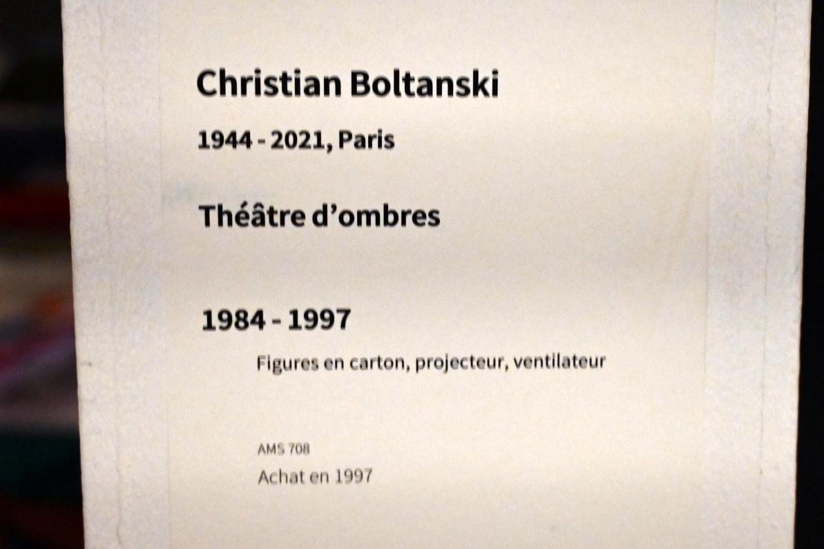 Christian Boltanski (1970–2000), Schattentheater, Paris, Musée d’art moderne de la Ville de Paris, Saal Boltanski, 1984–1997, Bild 2/2