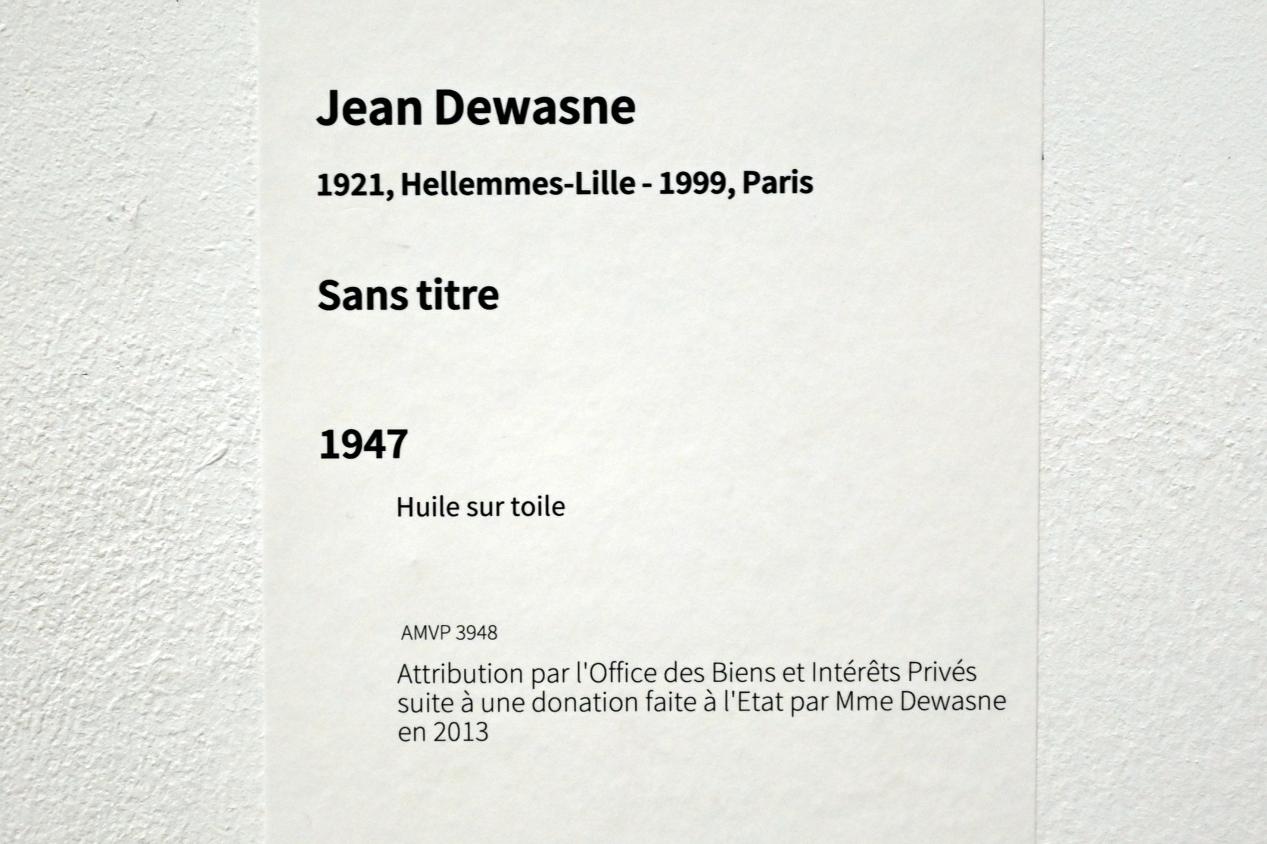 Jean Dewasne (1946–1980), Ohne Titel, Paris, Musée d’art moderne de la Ville de Paris, Saal 14, 1947, Bild 2/2