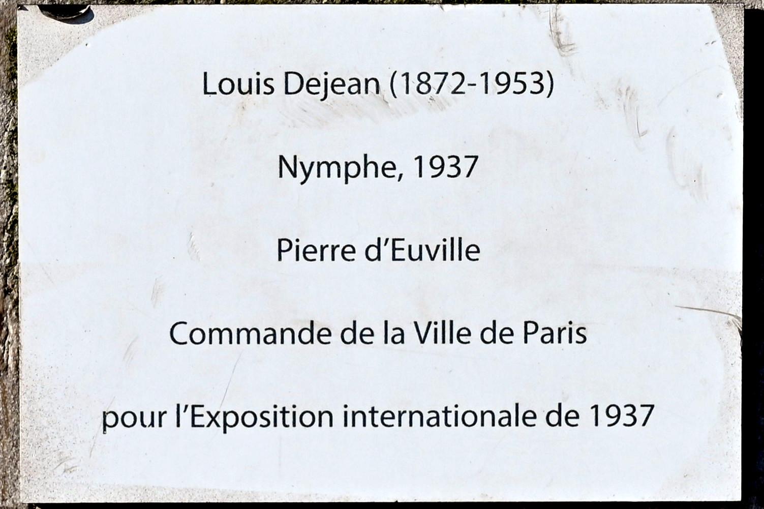 Louis Dejean (1937), Nymphe, Paris, Musée d’art moderne de la Ville de Paris, Vorplatz, 1937, Bild 2/2