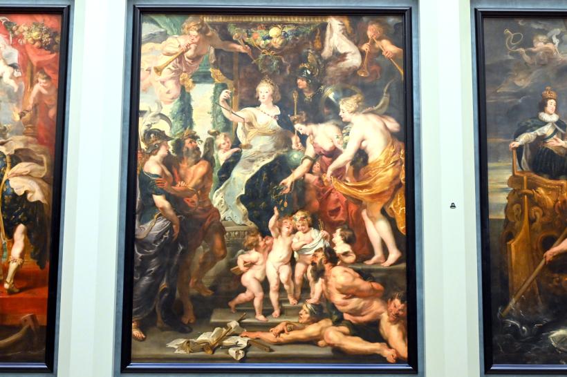 Peter Paul Rubens (1598–1640), Glückseligkeit der Regentschaft, Paris, Musée du Louvre, Saal 801, 1625