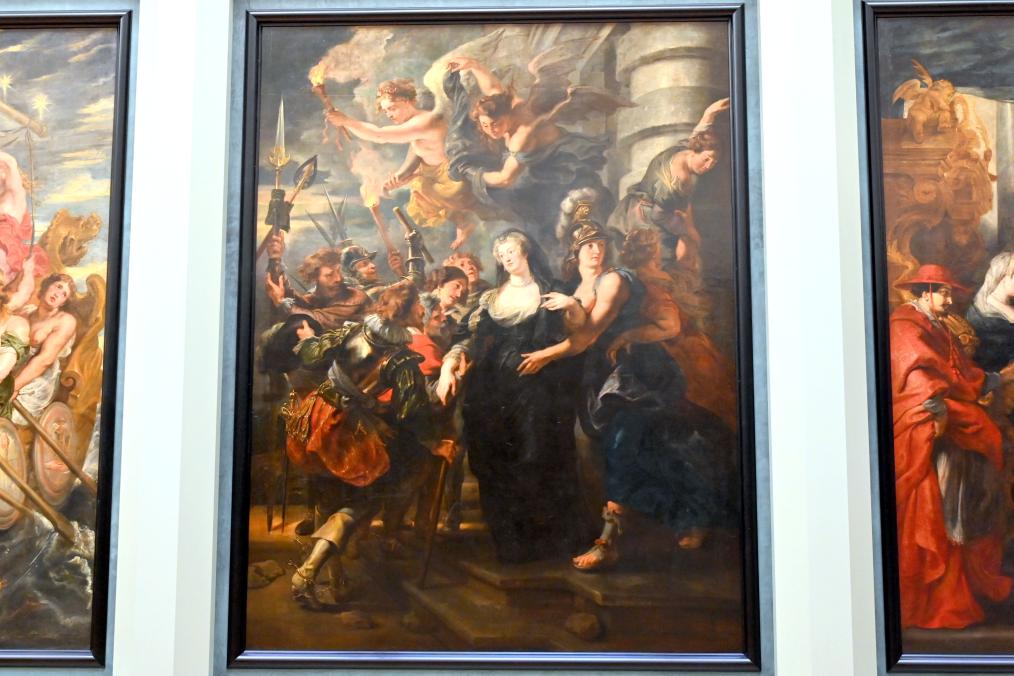 Peter Paul Rubens (1598–1640), Die Königin flieht in der Nacht vom 21. auf den 22. Februar 1619 aus dem Schloss Blois, Paris, Musée du Louvre, Saal 801, 1. Viertel 17. Jhd.
