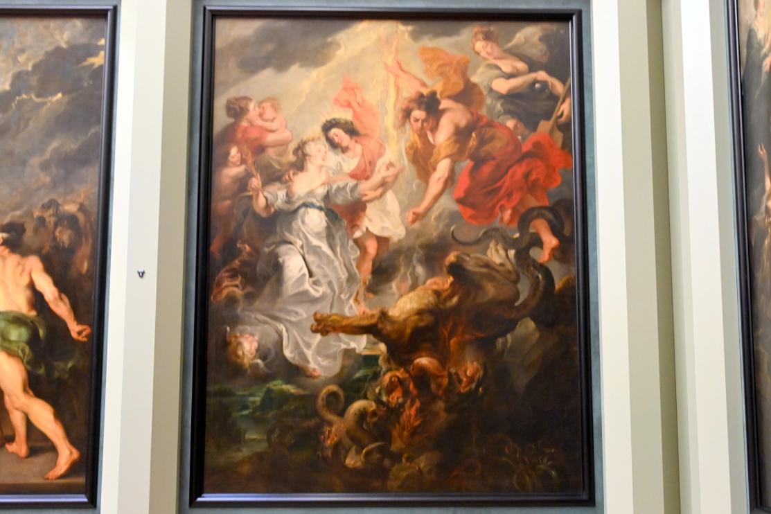 Peter Paul Rubens (1598–1640), Die vollkommene Versöhnung der Königin und ihres Sohnes nach dem Tod des Constable de Luynes am 15. Dezember 1621, Paris, Musée du Louvre, Saal 801, 1. Viertel 17. Jhd.