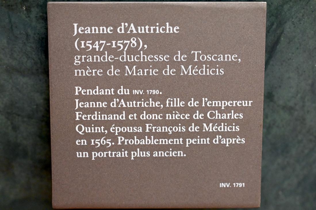 Peter Paul Rubens (1598–1640), Johanna von Österreich, Großherzogin der Toskana, Mutter von  Maria de' Medici, Paris, Musée du Louvre, Saal 801, 17. Jhd., Bild 2/2