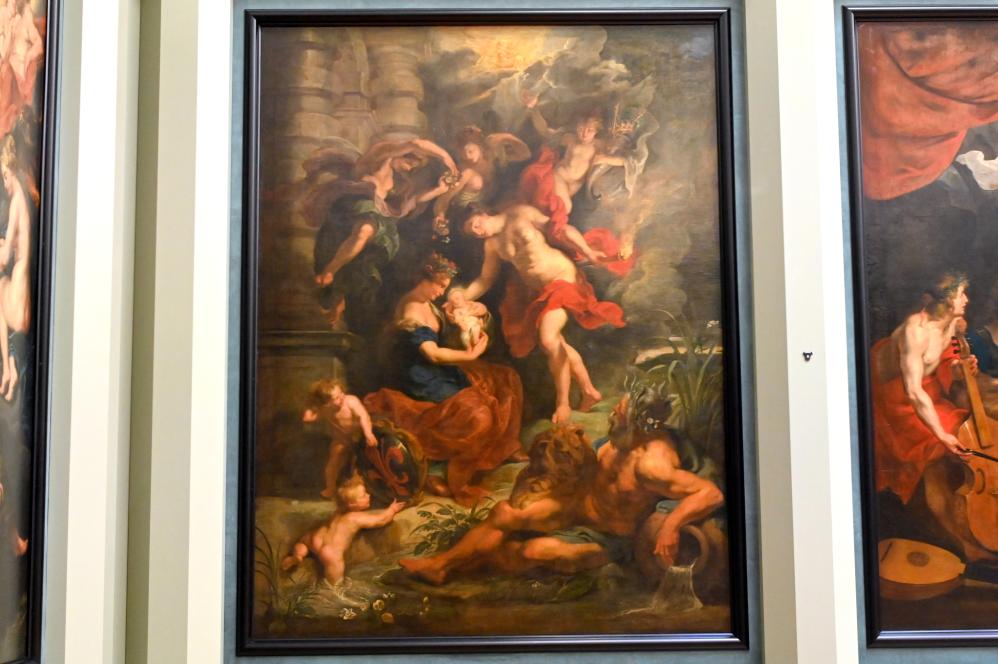 Peter Paul Rubens (1598–1640), Die Geburt der Königin in Florenz am 26. April 1573, Paris, Musée du Louvre, Saal 801, 1. Viertel 17. Jhd.