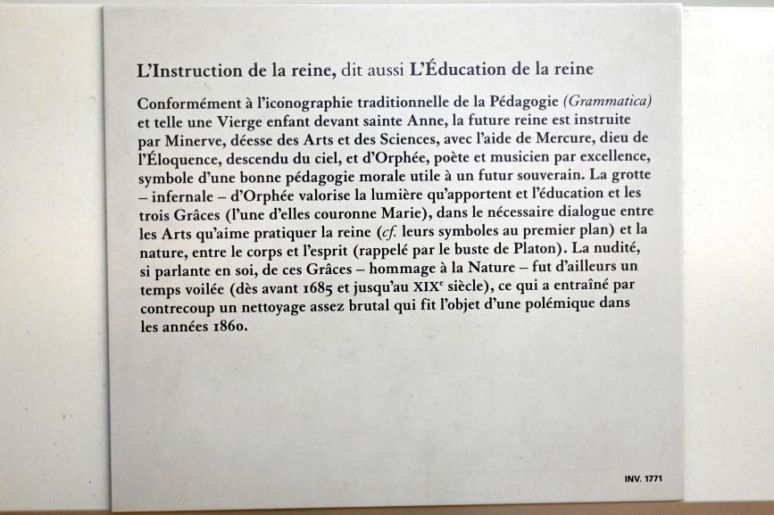 Peter Paul Rubens (1598–1640), Die Unterweisung der Königin, Paris, Musée du Louvre, Saal 801, 1. Viertel 17. Jhd., Bild 2/2